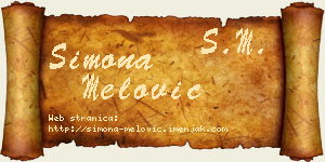 Simona Melović vizit kartica